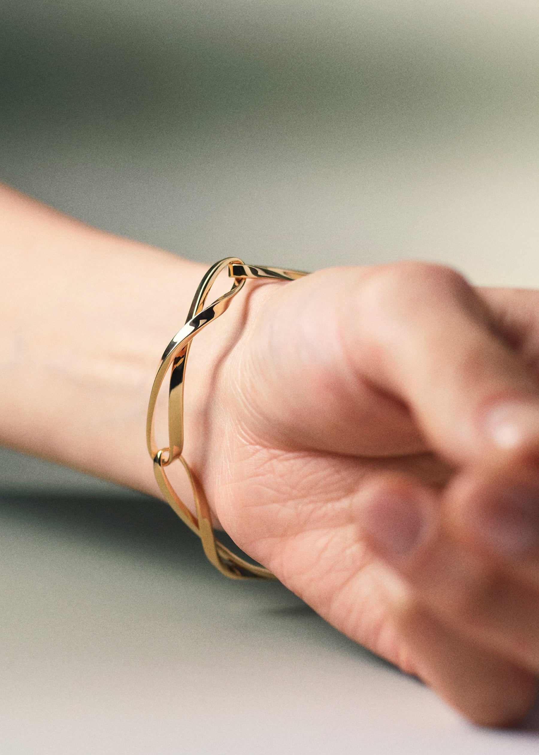 Éole Chain Bracelet - Gold in 24-carat gold gilding