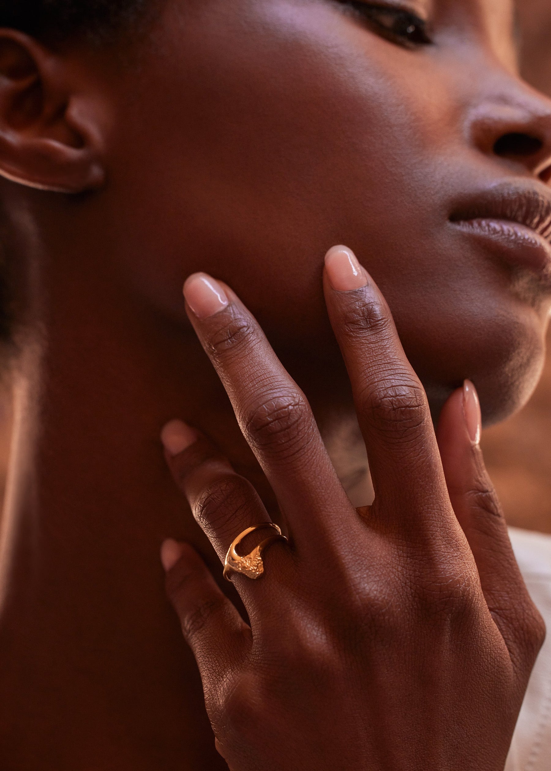 Eroz Fine Ring - 24 carat gold gilded