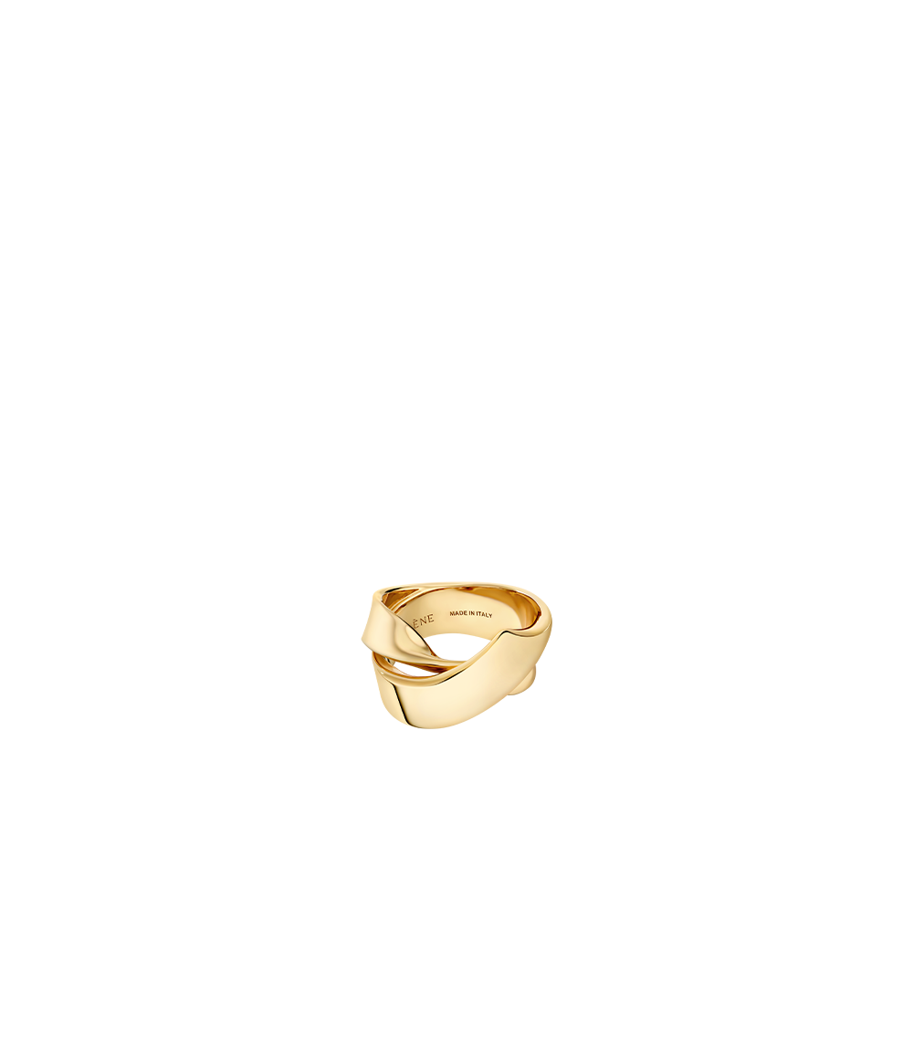 Éole Curled Ring - Gold in 24-carat gold gilding