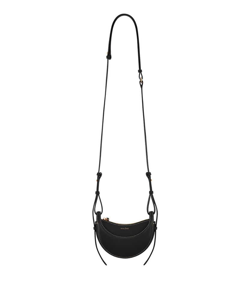 Numéro Dix Micro - Smooth Black with Ecru Stitching