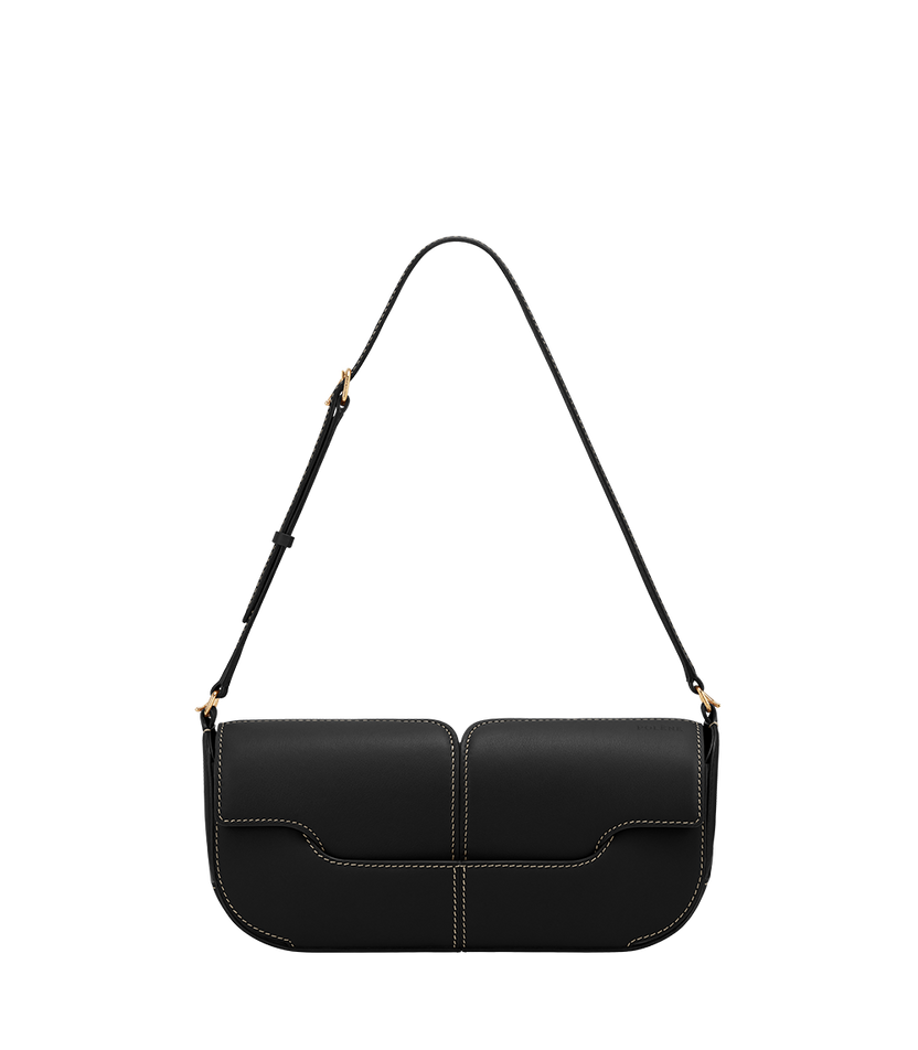 Osmo - Smooth Black with Ecru Stitching